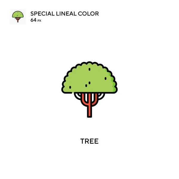 Árbol Icono Especial Vector Color Lineal Iconos Árbol Para Proyecto — Vector de stock