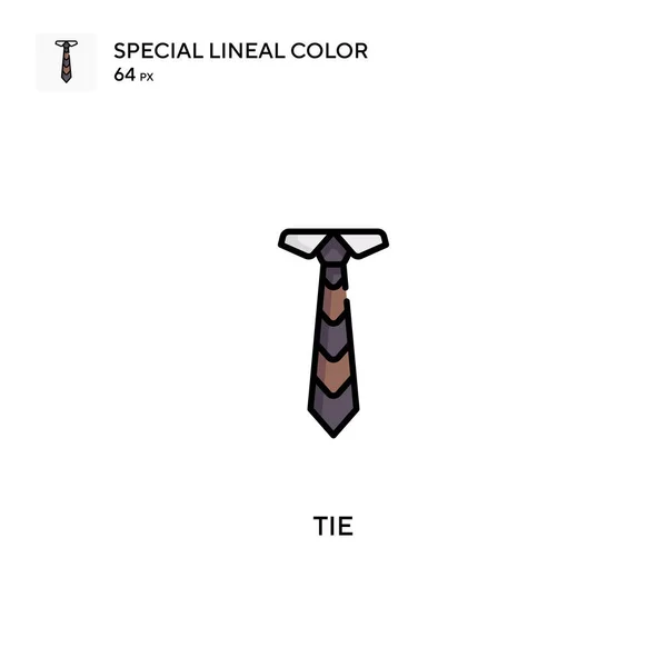 Tie Icono Especial Vector Color Lineal Iconos Empate Para Proyecto — Vector de stock