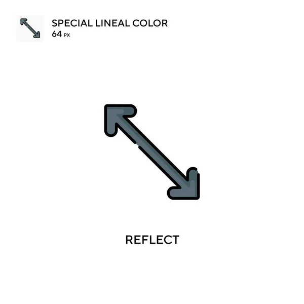 Refléter Icône Vectorielle Couleur Linéaire Spéciale Refléter Les Icônes Votre — Image vectorielle