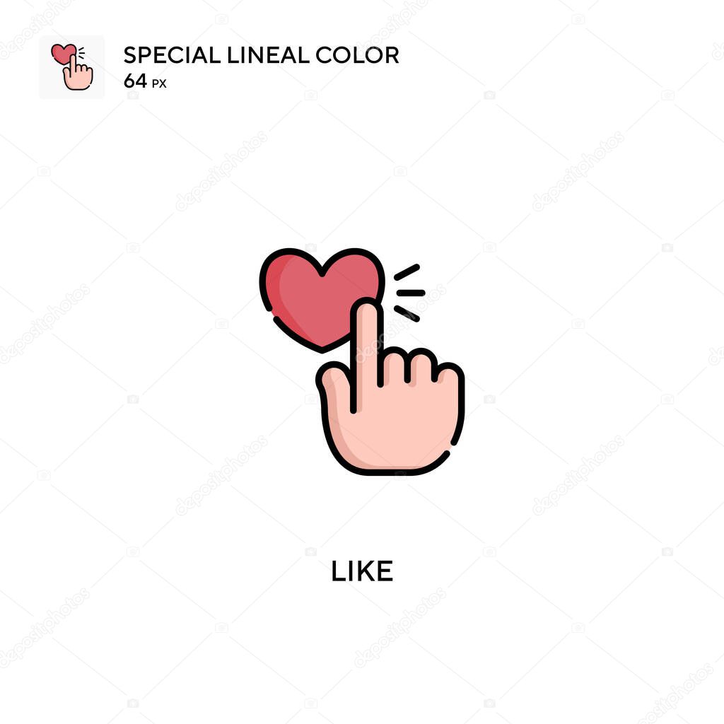 Like Special lineal color vector icon. Like icons for your business project