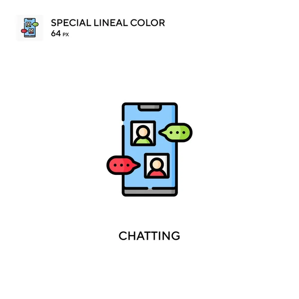 Chatten Speciale Lijnkleur Vector Icoon Chatten Pictogrammen Voor Business Project — Stockvector