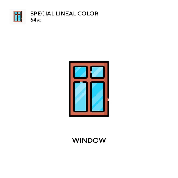 Ventana Icono Especial Vector Color Lineal Iconos Ventana Para Proyecto — Vector de stock