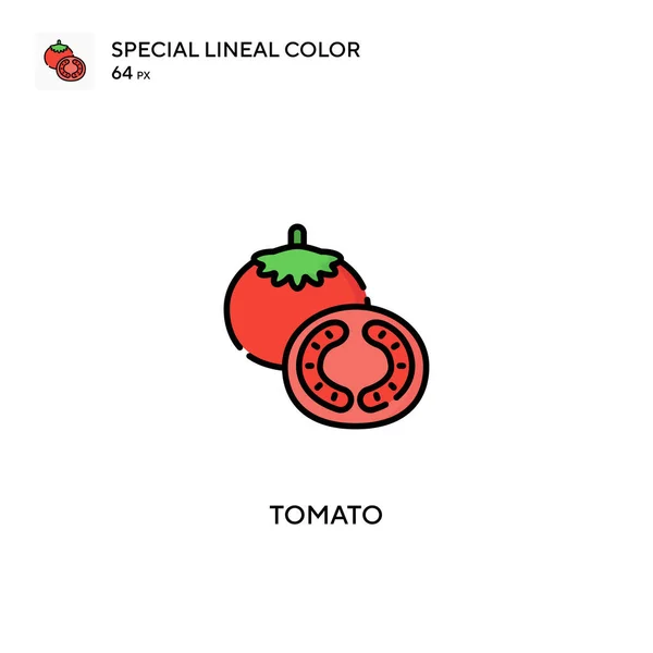 Tomate Icono Especial Vector Color Lineal Iconos Tomate Para Proyecto — Vector de stock