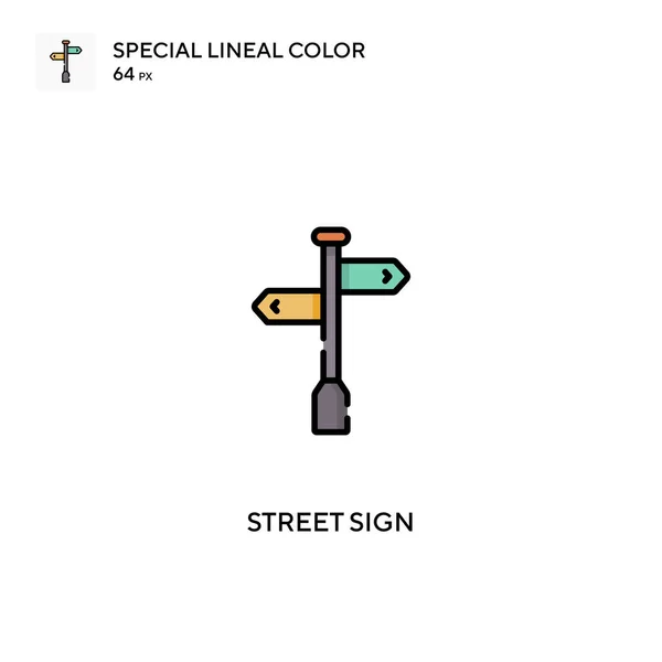 Уличный Знак Специальный Линейный Вектор Цвета Значок Уличные Иконки Вашего — стоковый вектор