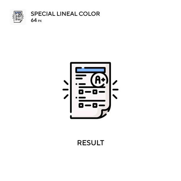 Résultat Icône Vectorielle Couleur Linéaire Spéciale Icônes Résultat Pour Votre — Image vectorielle