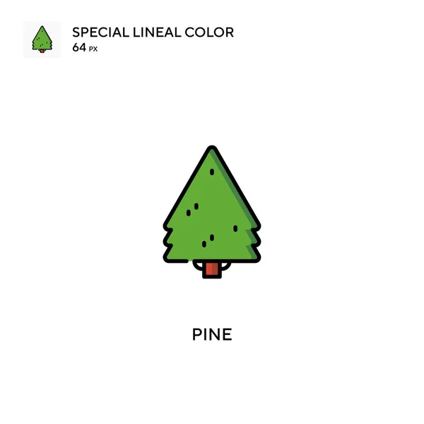 Pine Special Lineal Renk Vektör Simgesi Projeniz Için Çam Simgeleri — Stok Vektör