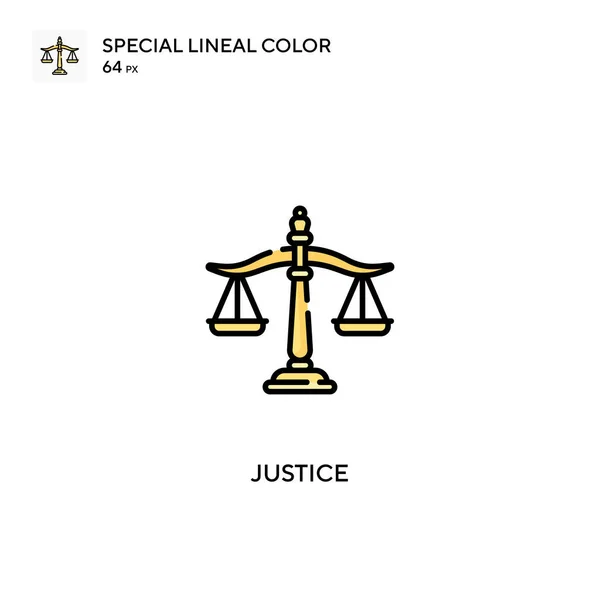 Igazságügy Különleges Lineáris Szín Vektor Ikon Igazságügyi Ikonok Üzleti Projektjéhez — Stock Vector