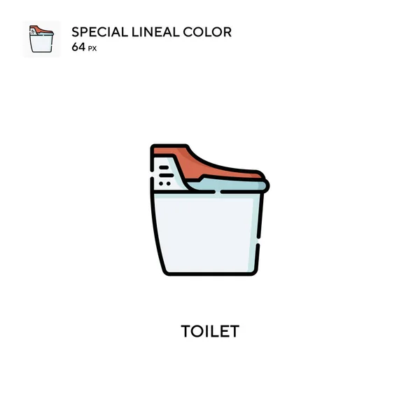 Toilet Speciale Lineal Kleur Vector Icoon Toilet Iconen Voor Business — Stockvector