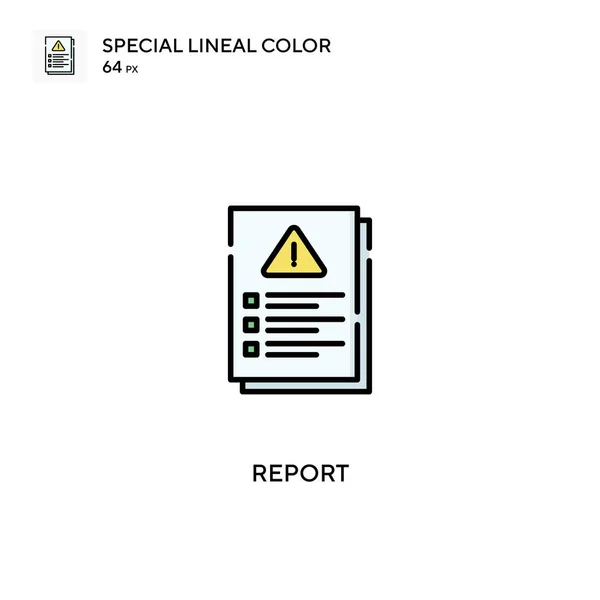 Reportar Icono Especial Vector Color Lineal Reportar Iconos Para Proyecto — Vector de stock