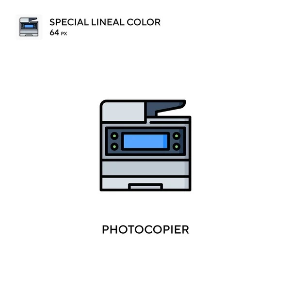 Fotocopiadora Icono Especial Vector Color Lineal Iconos Fotocopiadora Para Proyecto — Vector de stock