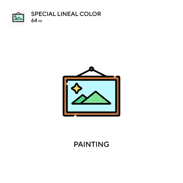 Pintura Ícone Vetorial Cor Linear Especial Ícones Pintura Para Seu — Vetor de Stock