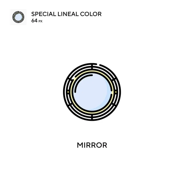 Mirror Különleges Lineáris Szín Vektor Ikon Tükör Ikonok Üzleti Projektjéhez — Stock Vector