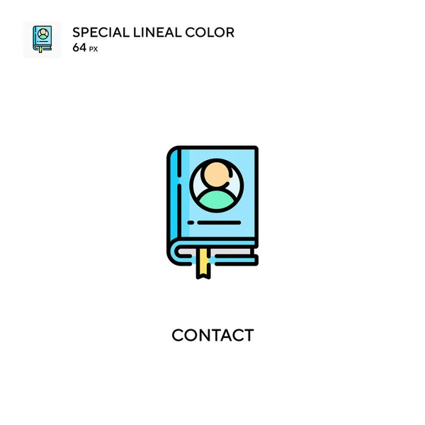 Contacto Icono Especial Vector Color Lineal Iconos Contacto Para Proyecto — Vector de stock