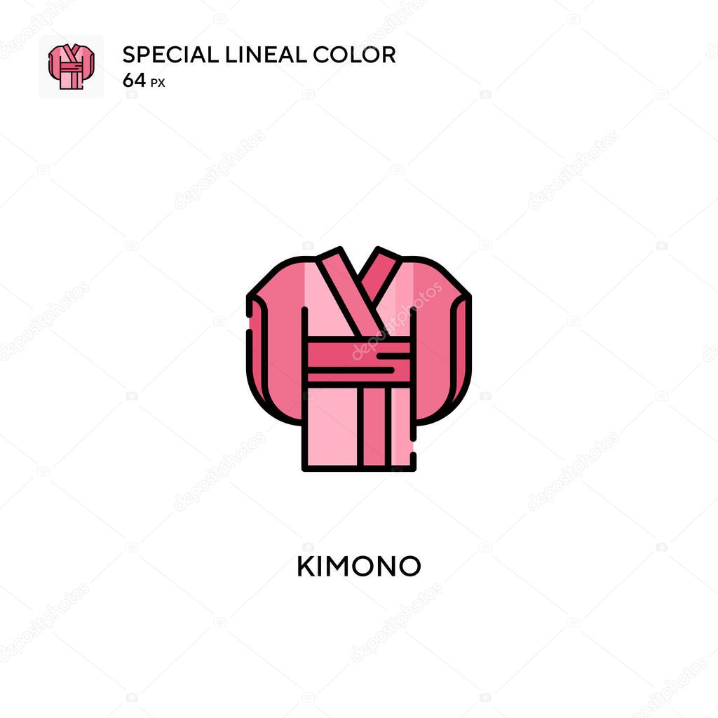 Kimono Special lineal color vector icon. Kimono icons for your business project
