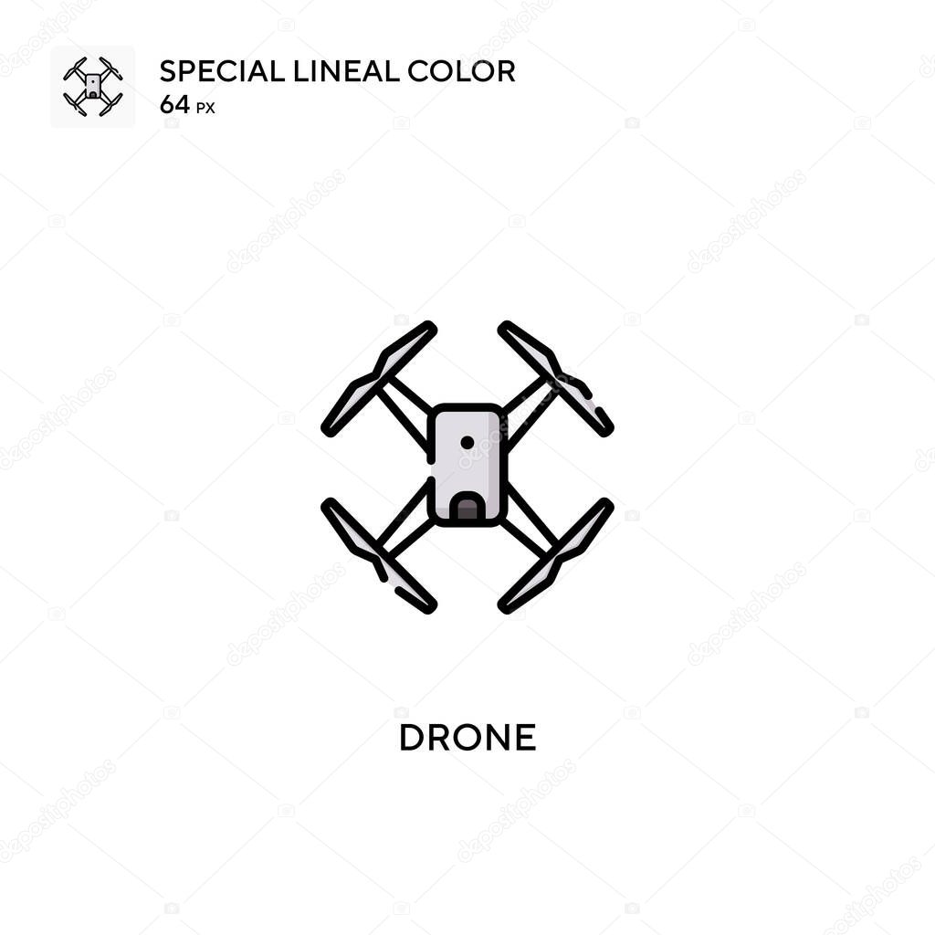 Drone Special lineal color vector icon. Drone icons for your business project