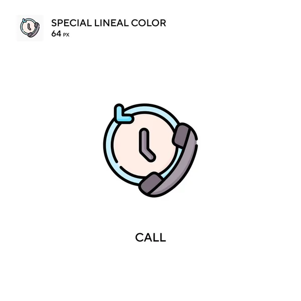 Llama Icono Especial Del Vector Color Lineal Convocatoria Iconos Para — Archivo Imágenes Vectoriales