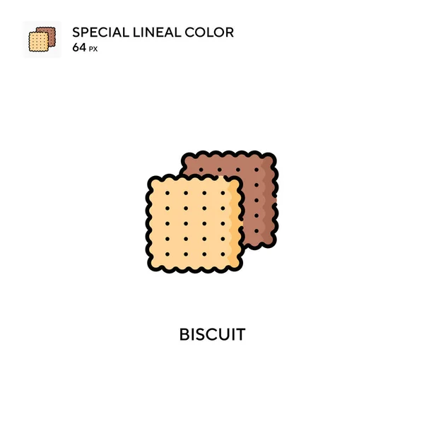 Biscuit Ειδικό Εικονίδιο Διάνυσμα Χρώματος Γραμμής Εικονίδια Biscuit Για Την — Διανυσματικό Αρχείο