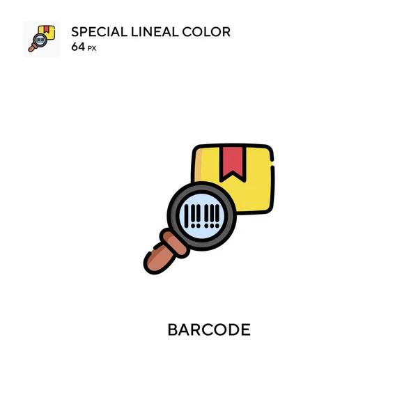 バーコード特殊線型カラーベクトルアイコン ビジネスプロジェクトのバーコードアイコン — ストックベクタ