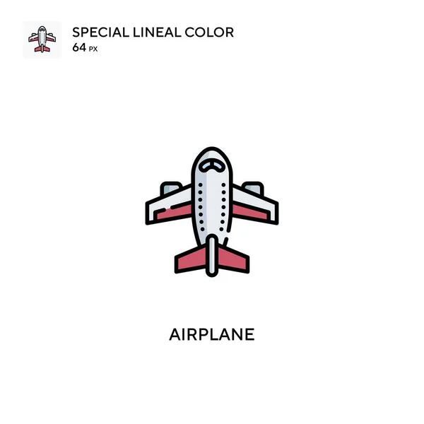 Піктограма Лінійного Вектора Спеціального Кольору Літака Піктограми Літака Вашого Бізнес — стоковий вектор