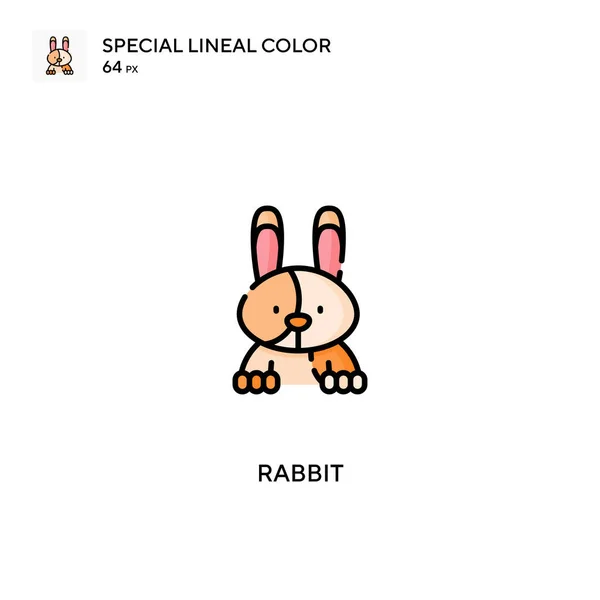 Rabbit Special Lineal Color Vector Icon Rabbit Icons Your Business — Stock Vector
