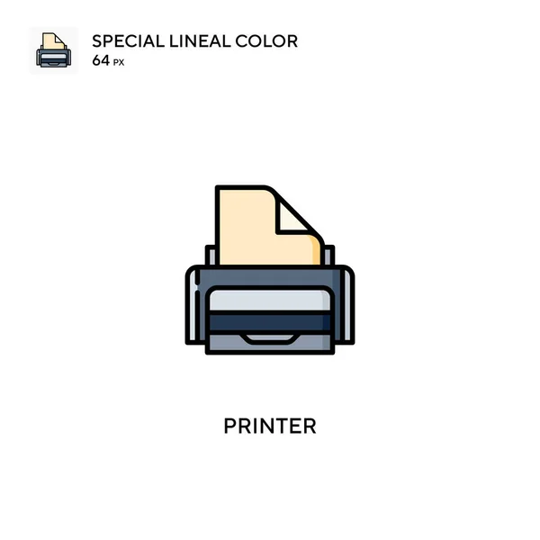 Printer Speciale Lijnkleur Vector Icoon Printer Iconen Voor Business Project — Stockvector