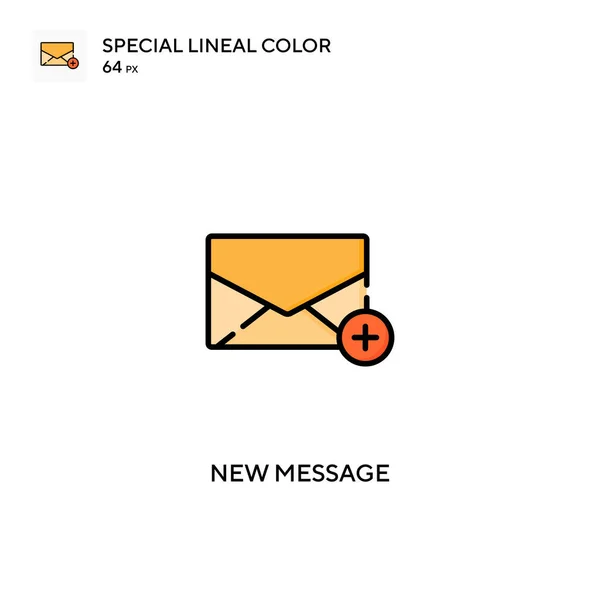 Nytt Meddelande Speciell Linjal Färg Vektor Ikon Nya Meddelandeikoner För — Stock vektor
