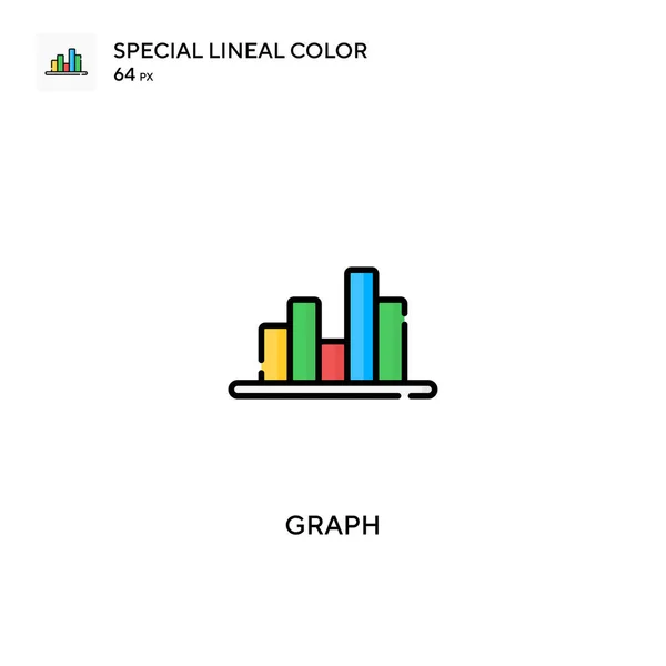 Graph Special Lineal Color Vector Icon Graph Icons Your Business — Stock Vector