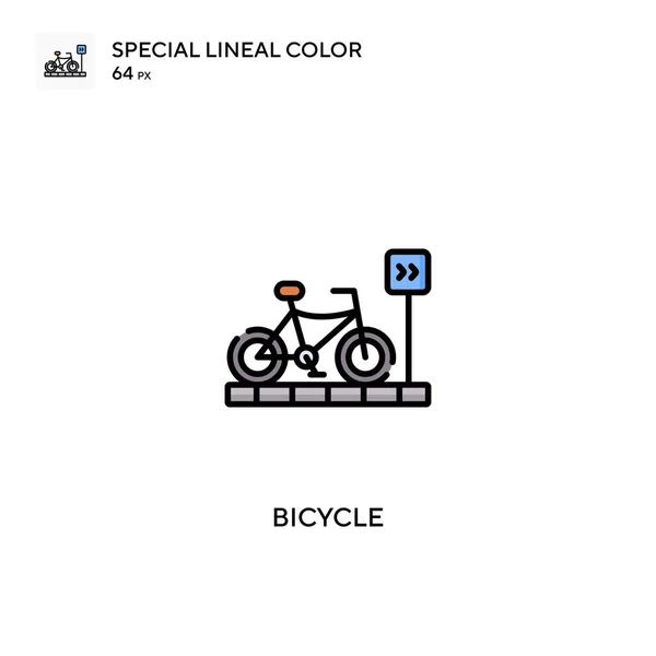 Bisikletle Özel Doğrusal Renk Vektörü Simgesi Projeniz Için Bisiklet Simgeleri — Stok Vektör
