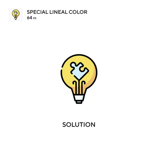 Soluzione Speciale Icona Vettoriale Colori Lineari Icone Della Soluzione Tuo — Vettoriale Stock