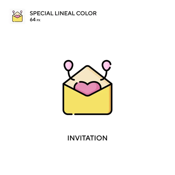 Invitation Special Lineal Color Vector Icon Invitation Icons Your Business — Stock Vector