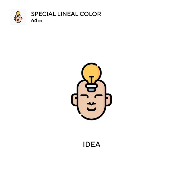 Idea Special Lineal Color Vector Icon 비즈니스 프로젝트를 아이디어 아이콘 — 스톡 벡터