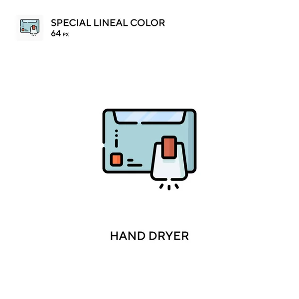 Handtrockner Spezielles Lineares Farbvektorsymbol Handtrockner Symbole Für Ihr Geschäftsprojekt — Stockvektor