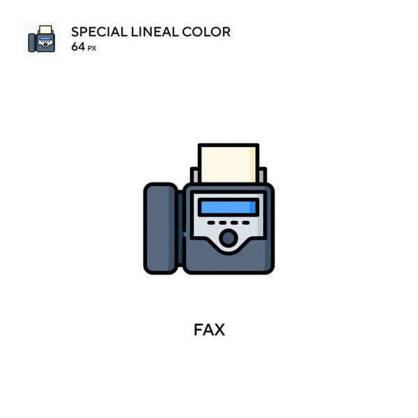 Особый Цветовой Вектор Иконки Факсов Вашего Бизнес Проекта — стоковый вектор