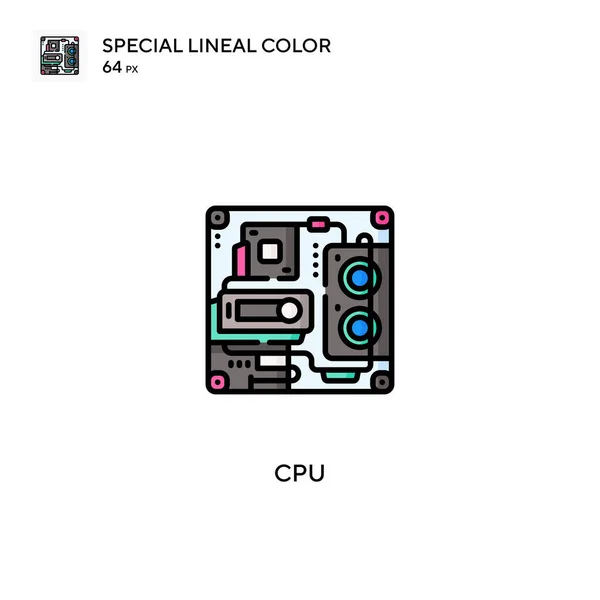 Cpu Különleges Lineáris Színvektor Ikon Cpu Ikonok Üzleti Projektjéhez — Stock Vector