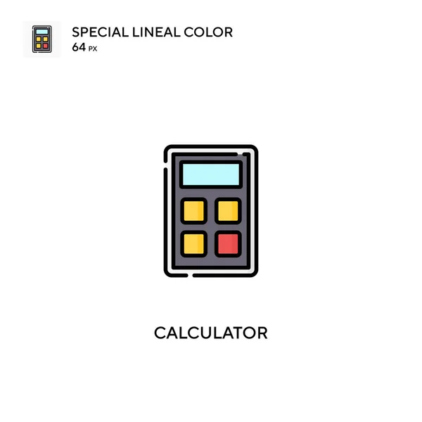 計算機特殊線型カラーベクトルアイコン ビジネスプロジェクトの計算アイコン — ストックベクタ
