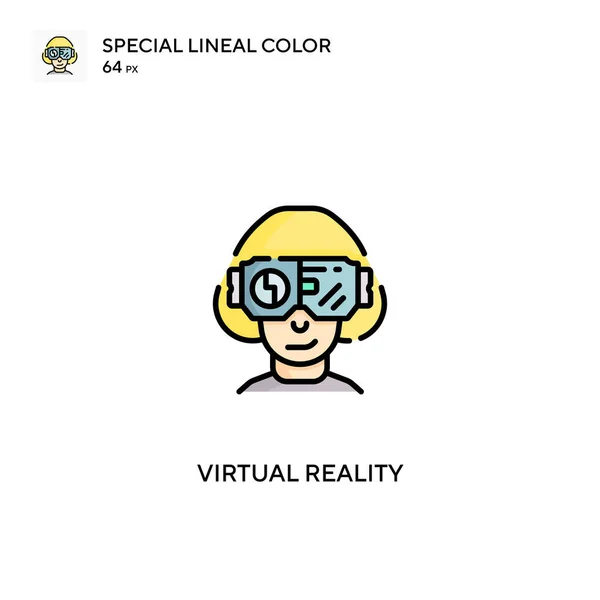 Εικονική Πραγματικότητα Ειδική Lineal Χρώμα Διάνυσμα Εικονίδιο Εικονικά Εικονίδια Πραγματικότητας — Διανυσματικό Αρχείο