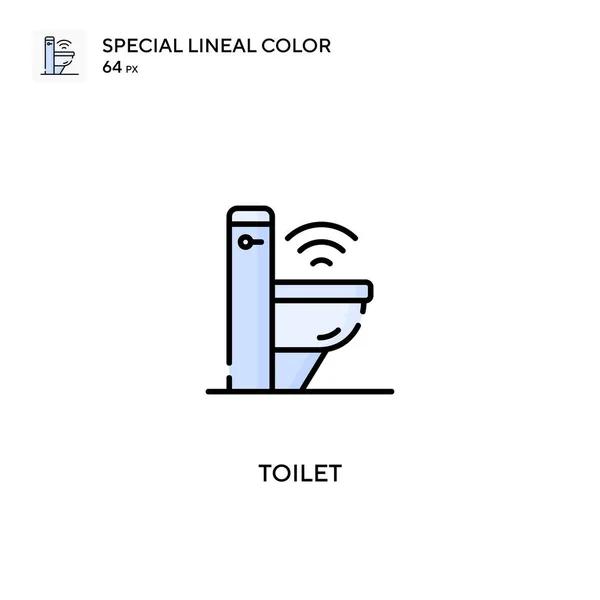 Icona Vettoriale Colore Lineare Speciale Del Water Icone Della Toilette — Vettoriale Stock