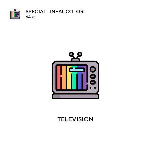Televisión Icono Especial Vector Color Lineal Iconos Televisión Para Proyecto — Archivo Imágenes Vectoriales
