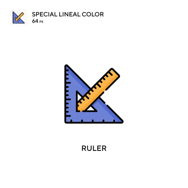Regla Icono Especial Vector Color Lineal Iconos Reglas Para Proyecto — Archivo Imágenes Vectoriales