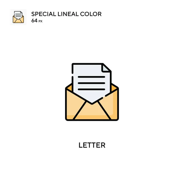 Carta Especial Icono Vector Color Lineal Iconos Letras Para Proyecto — Archivo Imágenes Vectoriales