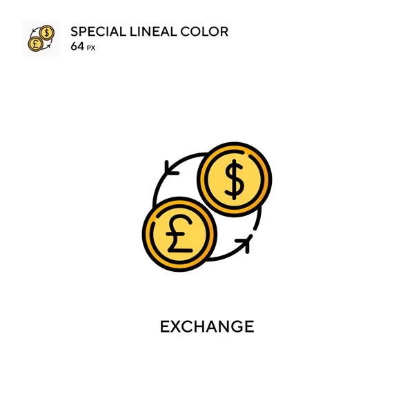 Exchange Icono Especial Vector Color Lineal Intercambiar Iconos Para Proyecto — Vector de stock