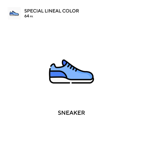Sneaker Special Lineal Color Vector Icon 비즈니스 프로젝트용 스니커 아이콘 — 스톡 벡터