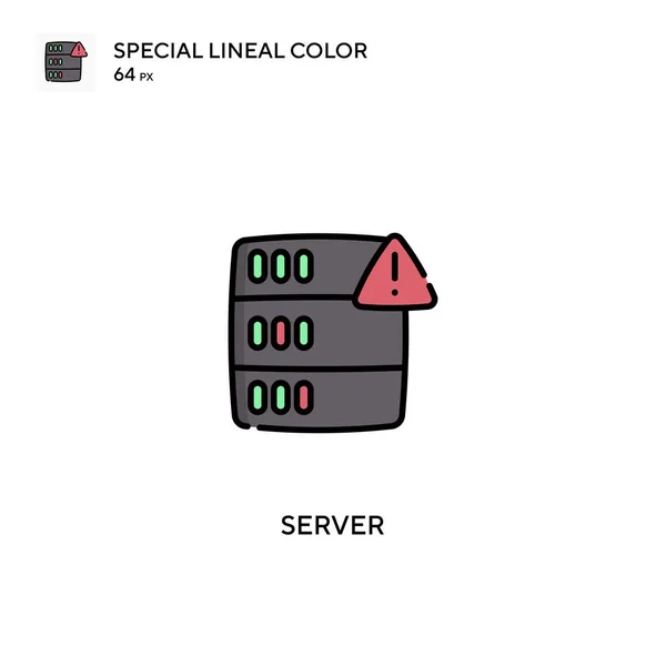 Server Speciell Linjal Färg Vektor Ikon Serverikoner För Ditt Affärsprojekt — Stock vektor