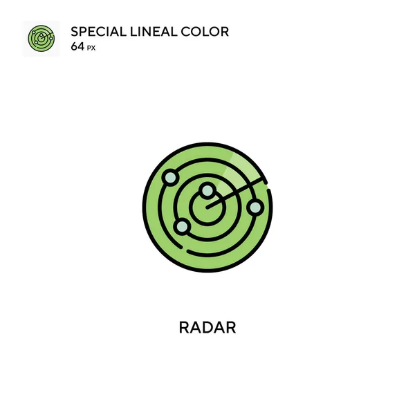 Radar Special Lineal Color Vector Icon 비즈니스 프로젝트를 레이더 아이콘 — 스톡 벡터