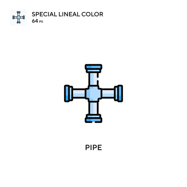 Pijp Speciale Lijnkleur Vector Pictogram Pipe Iconen Voor Business Project — Stockvector
