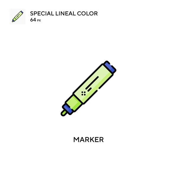 Marqueur Icône Vectorielle Couleur Linéaire Spéciale Icônes Marqueurs Pour Votre — Image vectorielle