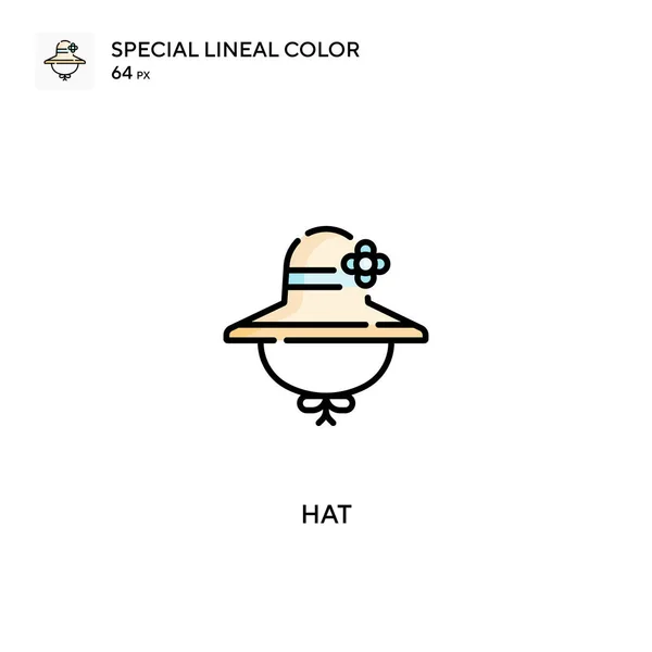 Chapeau Spécial Lineal Icône Vectorielle Couleur Icônes Chapeau Pour Votre — Image vectorielle