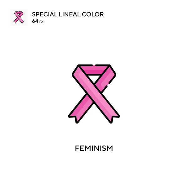 Feminism Special Lineal Color Vector Icon Feminism Icons Your Business — Stock Vector