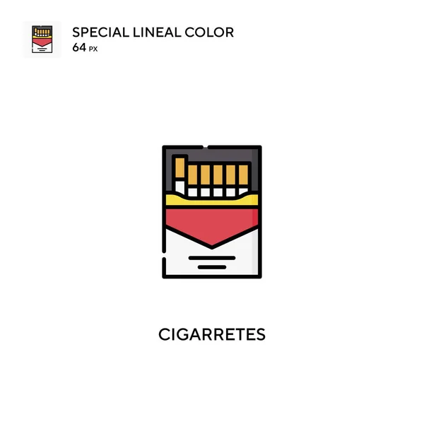 Cigarretes Special Lineal Color Vector Icon Cigarretes 비즈니스 프로젝트에 아이콘을 — 스톡 벡터