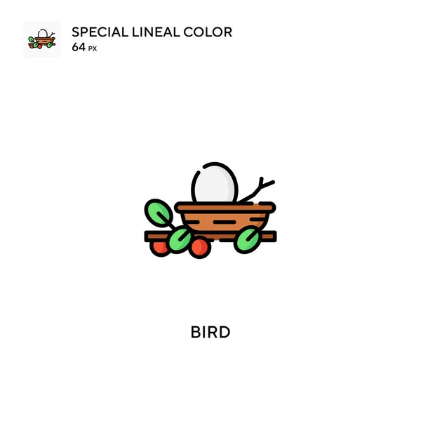 Oiseau Icône Vectorielle Couleur Linéaire Spéciale Icônes Oiseaux Pour Votre — Image vectorielle